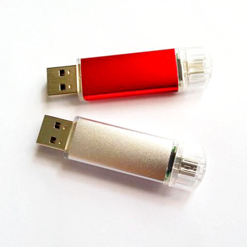 MU05 Aluminum Alloy Dual-Use USB Flash Drive for Smartphones and Computers