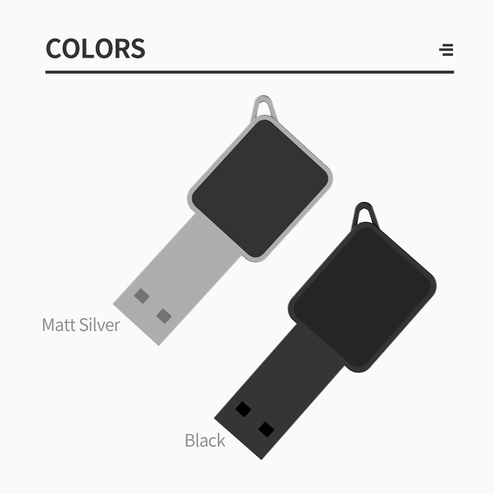 LED Light-up USB flash drive square latest hot-selling private model optional translucent color logo USB2.03.0 metal USB flash drive