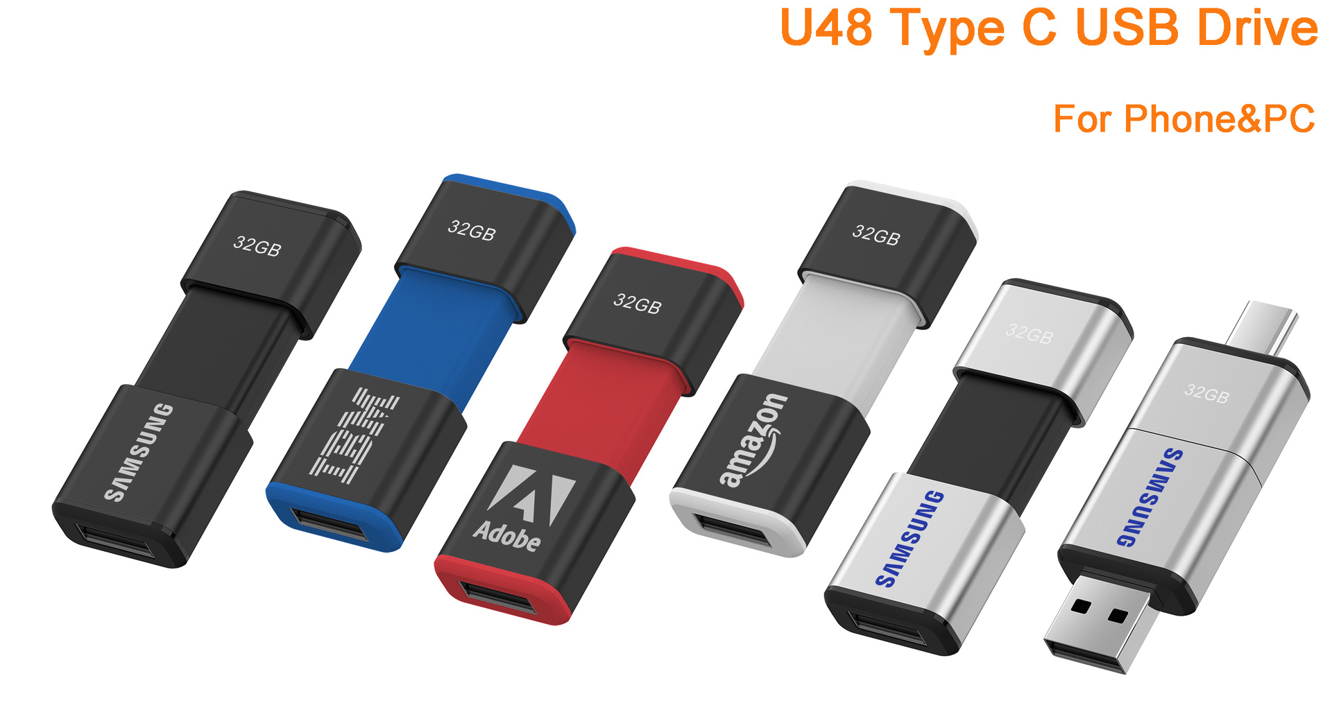 Type-C mobile phone USB flash drive OTG push-pull USB flash drive