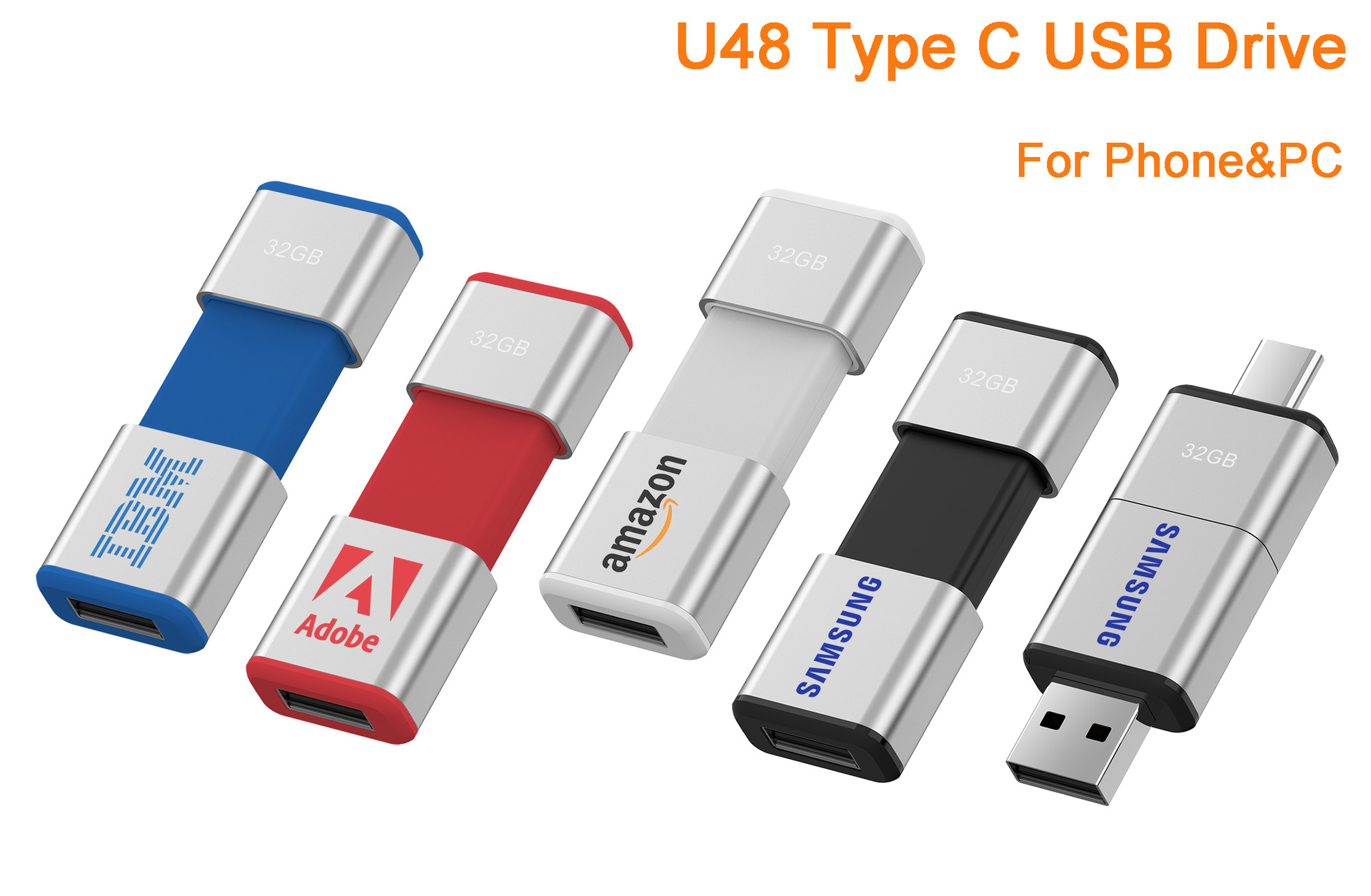 Type-C mobile phone USB flash drive OTG push-pull USB flash drive