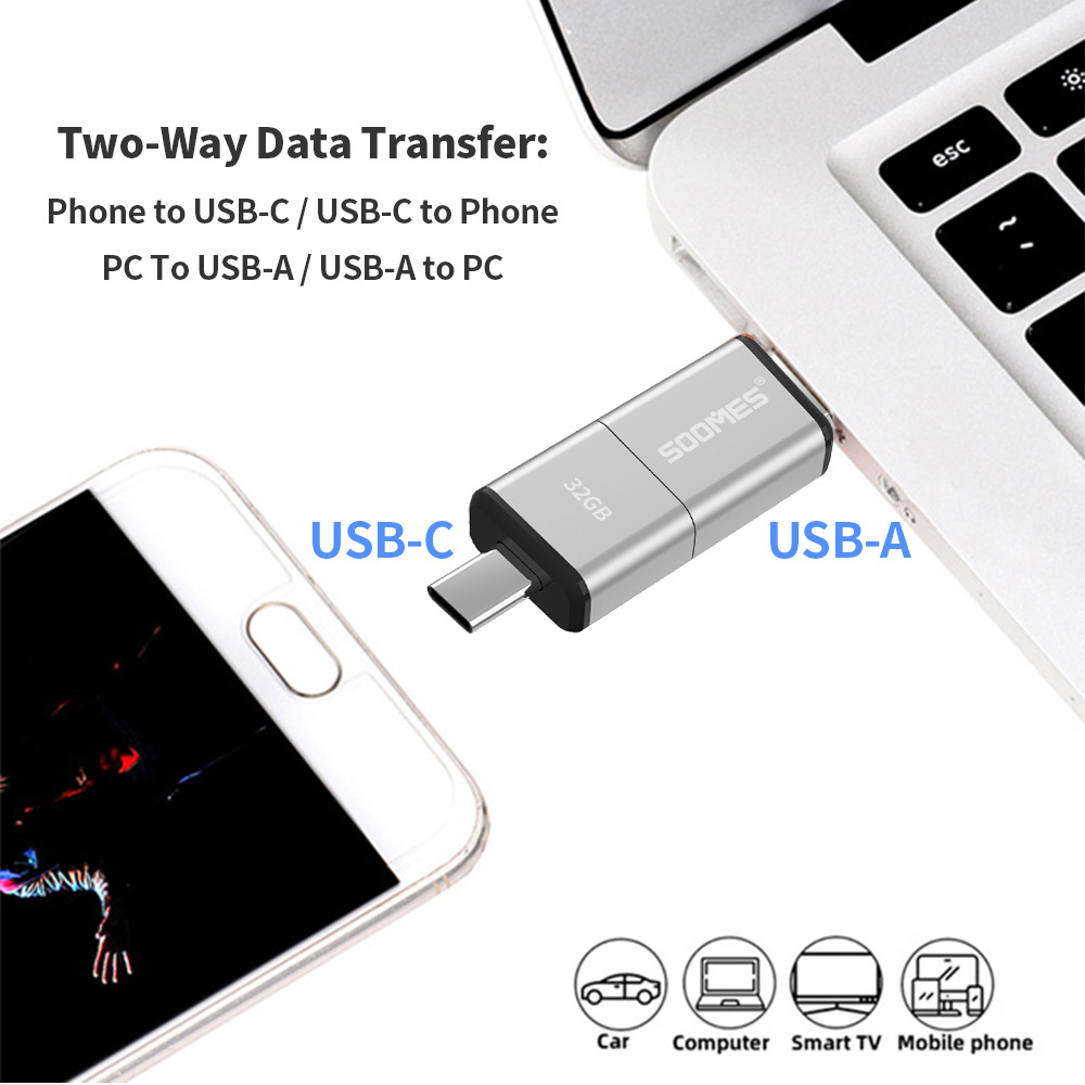 Type-C mobile phone USB flash drive OTG push-pull USB flash drive