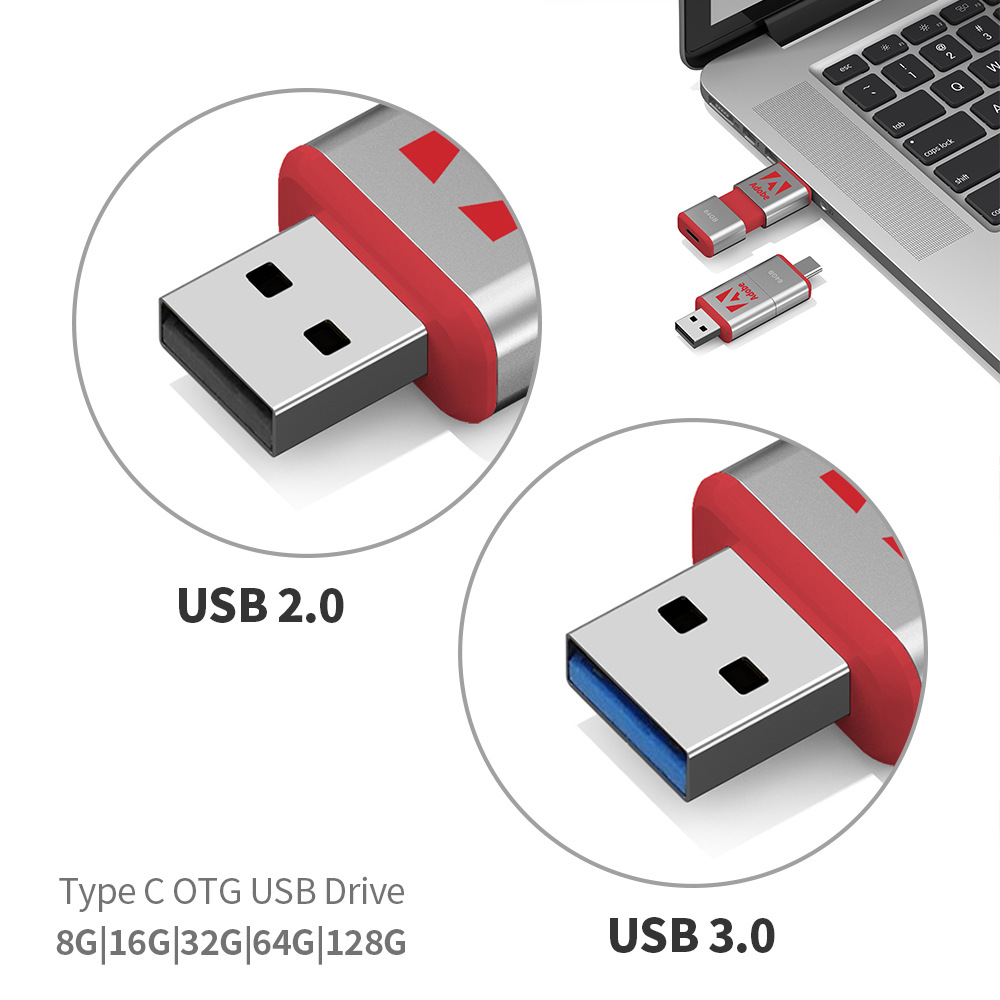 Type-C mobile phone USB flash drive OTG push-pull USB flash drive