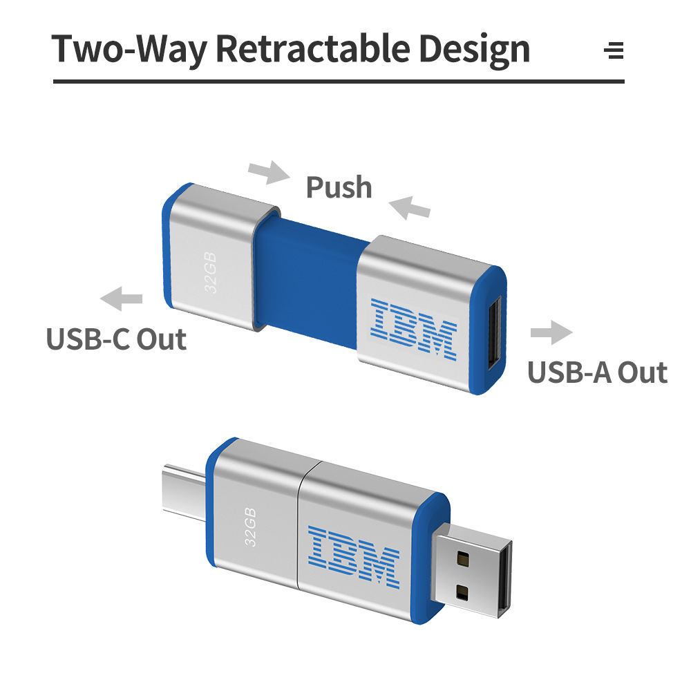 Type-C mobile phone USB flash drive OTG push-pull USB flash drive