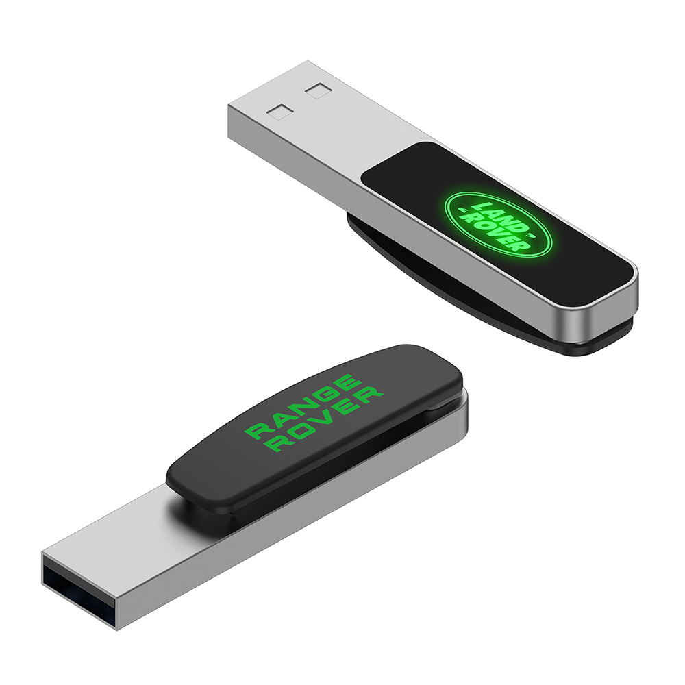 Bookclip LED Light-up USB flash drive LED translucent LOGO metal gift USB flash drive