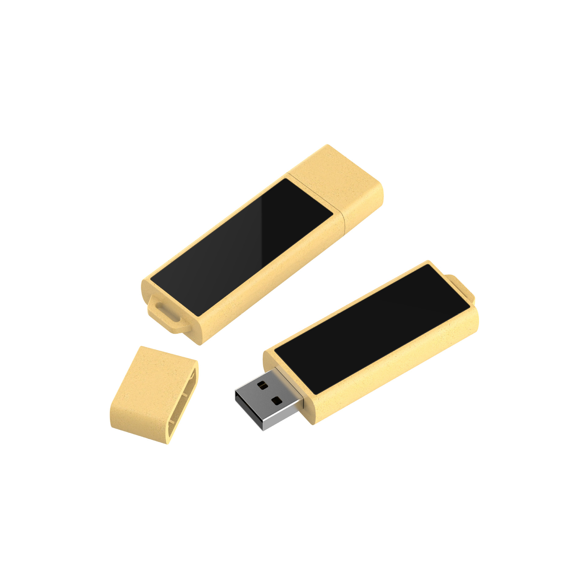 Biodegradable wooden USB flash drive, new LED light-emitting LOGO USB flash drive, customized with different LED colors