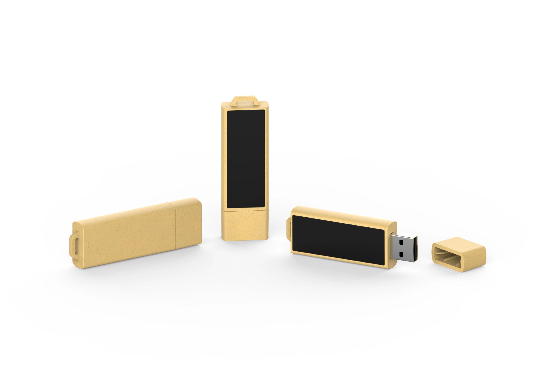 Biodegradable wooden USB flash drive, new LED light-emitting LOGO USB flash drive, customized with different LED colors