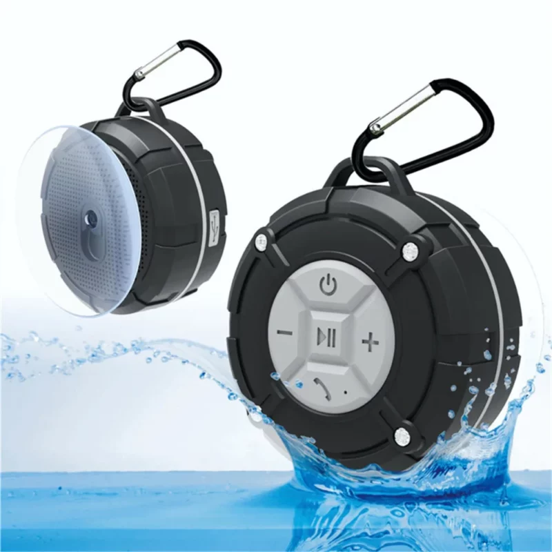 #C618 Stereo Surround Sound IPX7 Waterproof Portable Wireless Bluetooth Speaker Shower Speaker with Suction Cup