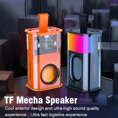 A36 Mecha Speakers Shake The Bass Transparent Wireless Bluetooth Stereo Surround Speakers Audio Player Loudspeaker Sound Box