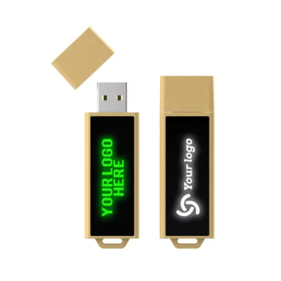 U61 Eco-friendly LED USB Flash Drives with LED Light Up Logo