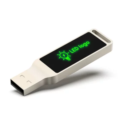 U57 Premium Keychain LED Lighting Logo USB Flash Drives