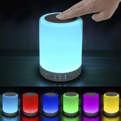 Touch Bedside Lamp With Bluetooth Speaker High Fidelity SubwooferBest Gift for Teenagers and Children